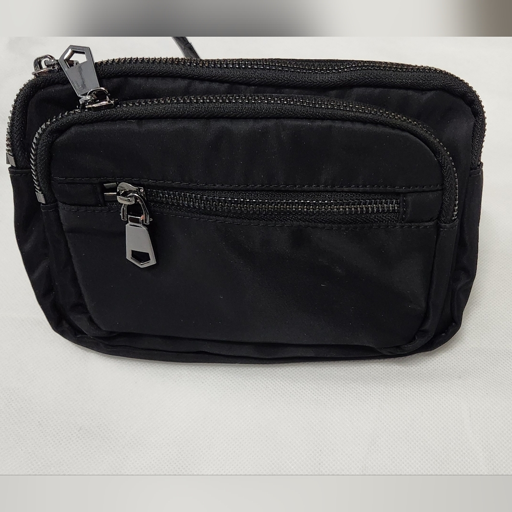 Sol and Selene Black Women's Crossbody Bag with Front Zip Pocket
